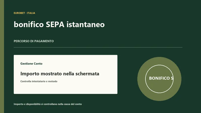 Eurobet prelievo SEPA istantaneo verso il conto